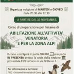 FIDC COMO: NUOVO CORSO DI ABILITAZIONE VENATORIA E ZONA ALPI