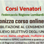 FEDERCACCIA LOMBARDIA. AL VIA LE ISCRIZIONI PER IL CORSO INVERNALE DI ABILITAZIONE AL CENSIMENTO E PRELIEVO SELETTIVO DEGLI UNGULATI